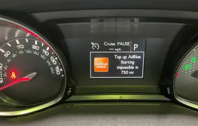 Problème AdBlue Peugeot – symptômes, modèles et prix de réparation